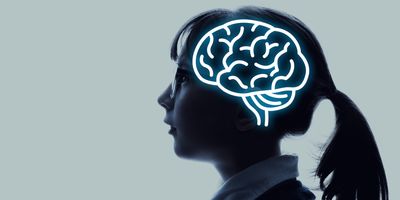 Little child and brain concept