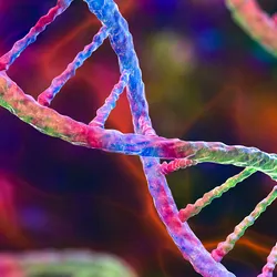 Molecule of DNA, double helix, 3D illustration