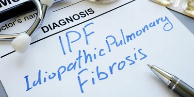 Medical form and diagnosis IPF idiopathic pulmonary fibrosis