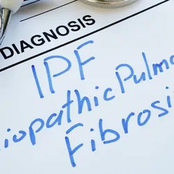 Medical form and diagnosis IPF idiopathic pulmonary fibrosis