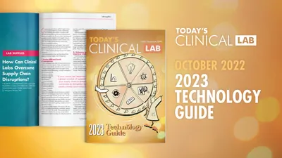 Illustration of the cover of the Today's Clinical Lab 2023 Technology Guide