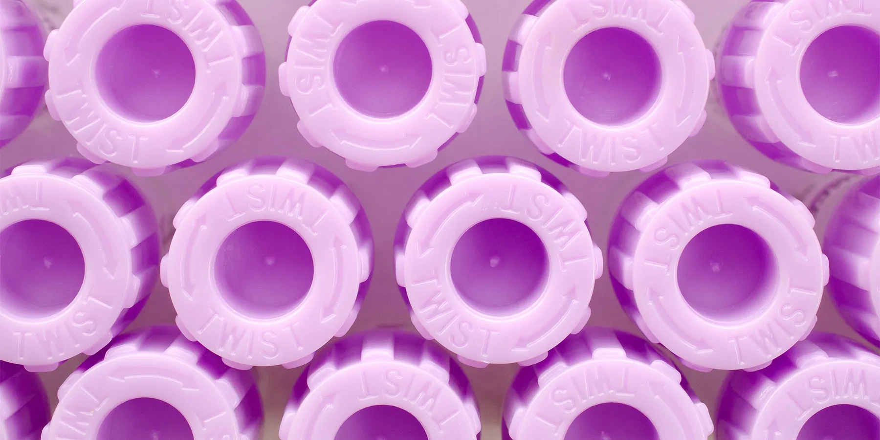 Photo of sample tube caps taken from a top view