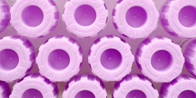 Photo of sample tube caps taken from a top view