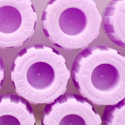Photo of sample tube caps taken from a top view