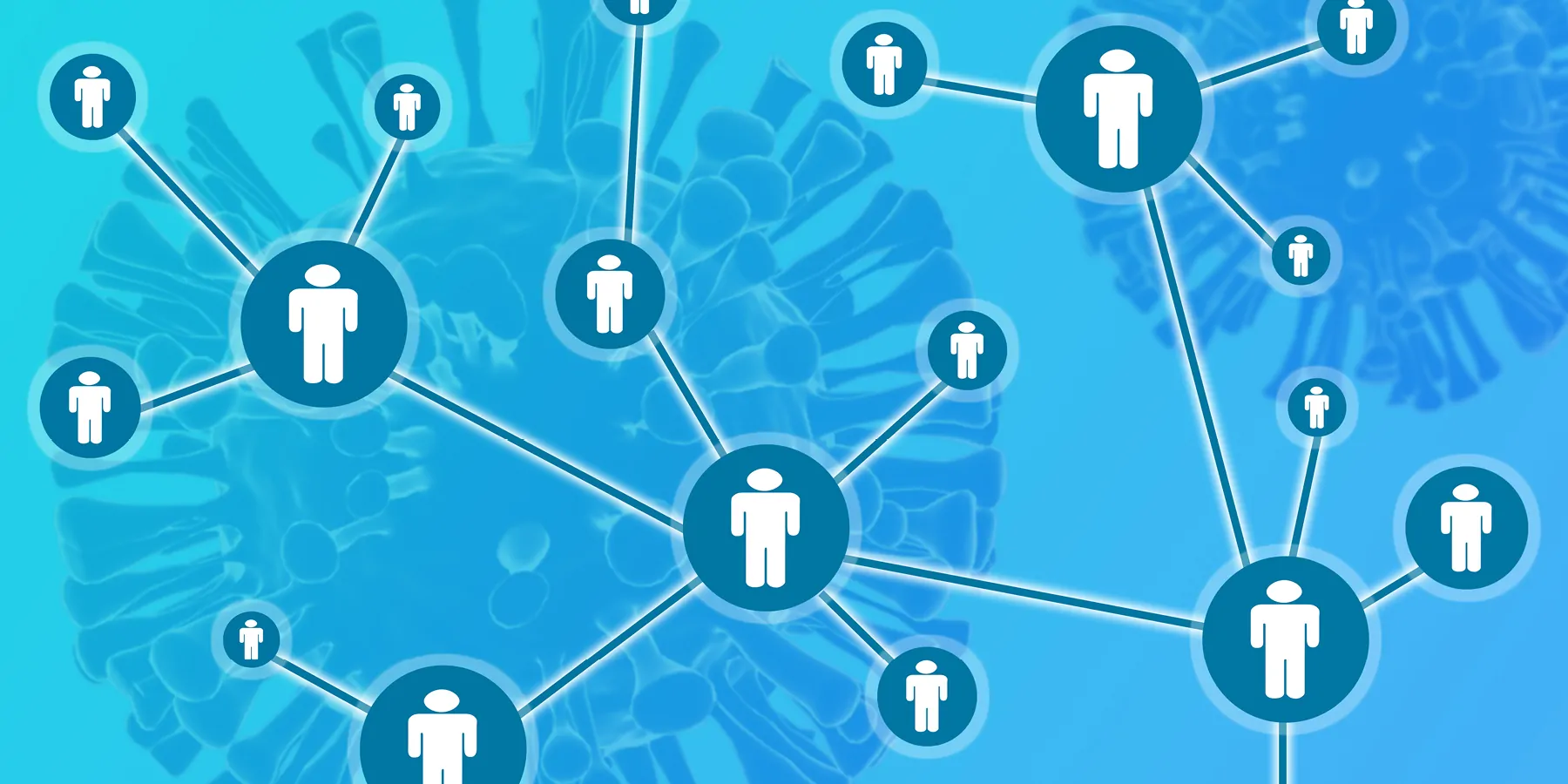 Concept of viral spread and contact tracing