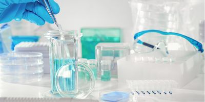 Histopathology staining being done in the lab