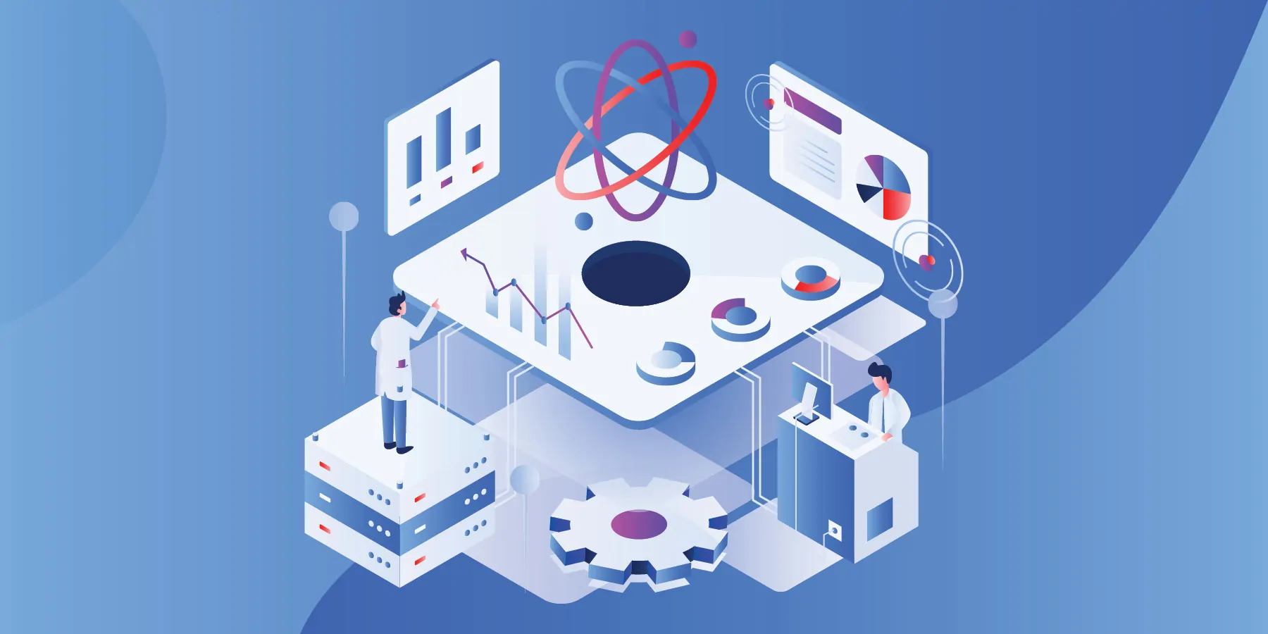 Illustration of a remote clinical lab.