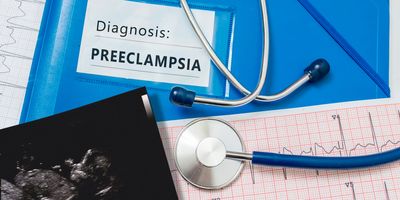 Medical documents and a stethoscope