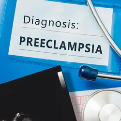 Medical documents and a stethoscope