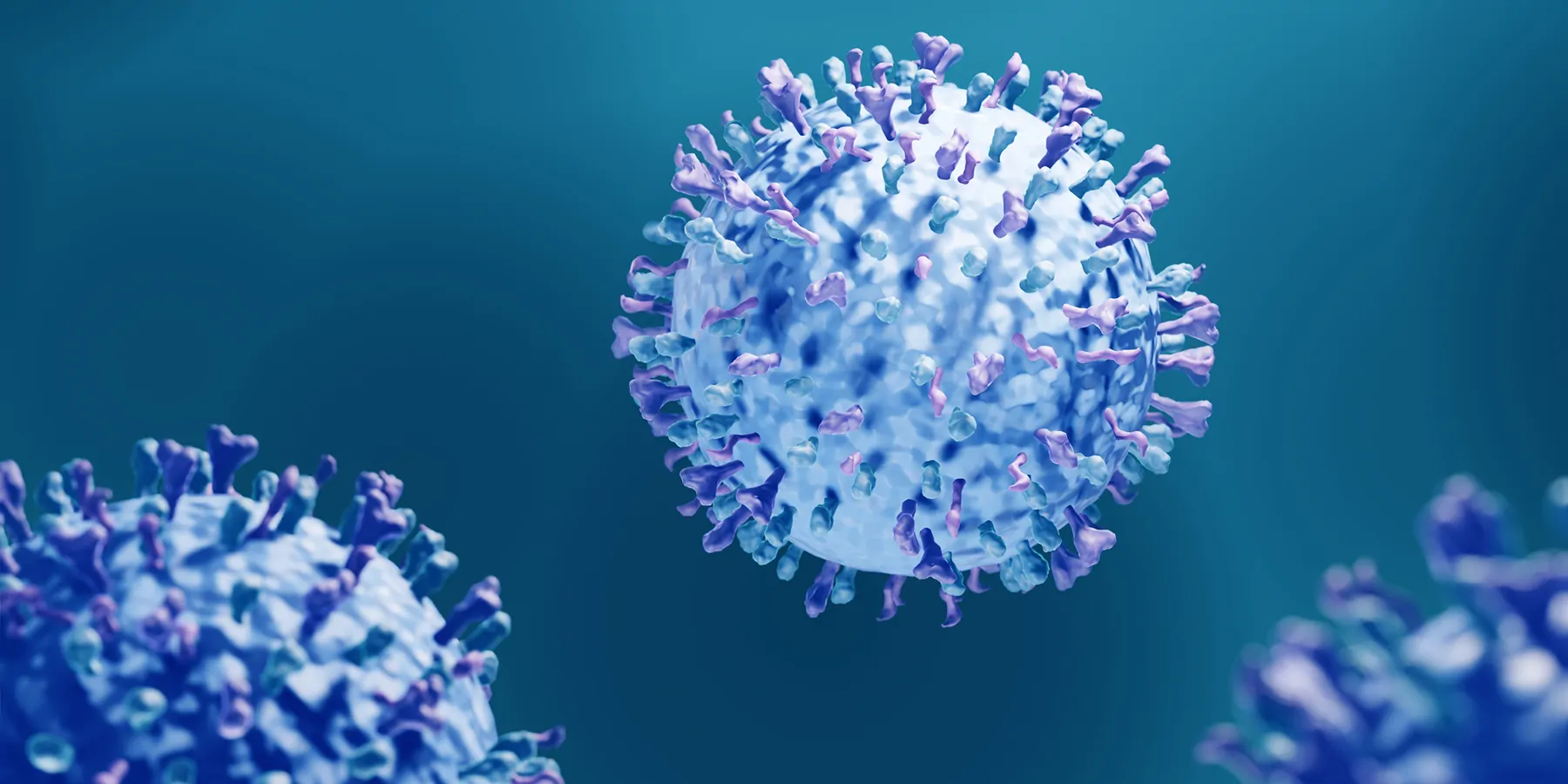 Computer image of RSV on a blue background