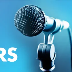 Banner with the words, Call for Speakers, printed next to the image of a microphone.