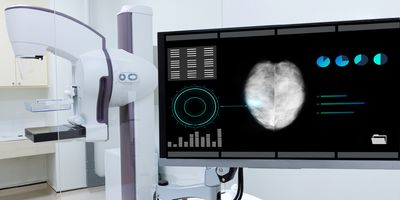Mammogram machine with readout