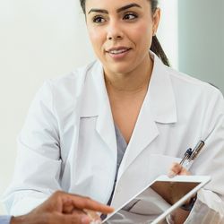 Scientist Discussing Results