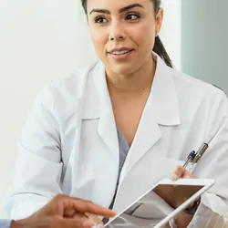 Scientist Discussing Results