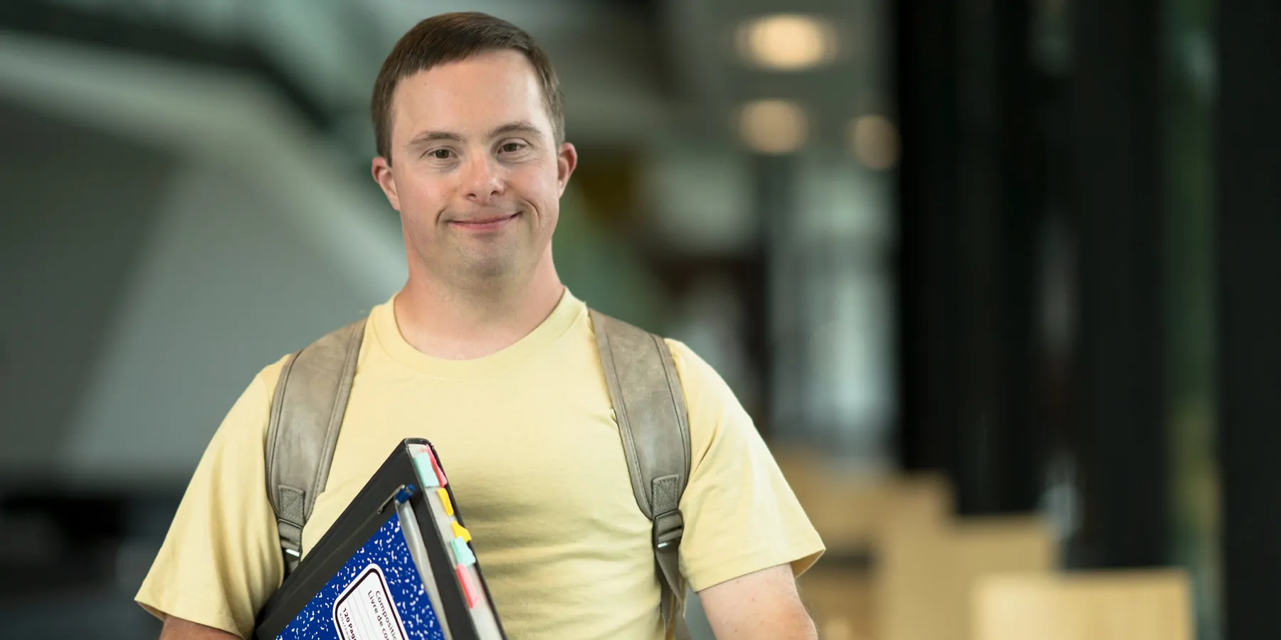 Male student with Dwon syndrom
