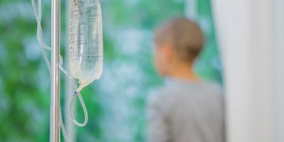 A child undergoing cancer treatment