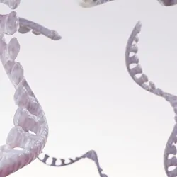 Computer image of RNA on a white background