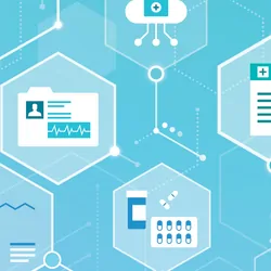 Illustration of the different components that can link into a clinical laboratory information management system.