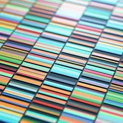 3D Illustration of a method of colored DNA sequencing.