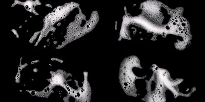 top view of surfactant foam