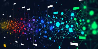 Colored abstract information networks to depict big data and futuristic visualization