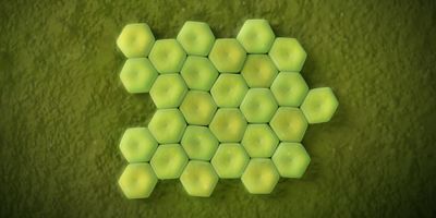 Computer-generated 3D illustration of acinetobacter baumannii colony.