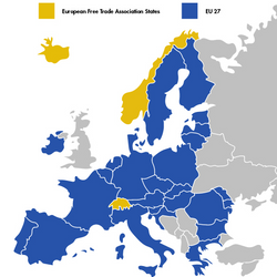 Map of the The IVDR applies to the 27 countries of the European Union, as well as the four countries of the European Free Trade Association States.