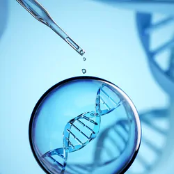 A dropper and DNA Helix structure inside a bubble