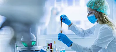 a scientist conducting experiments in the lab