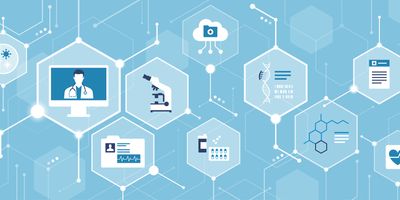 Illustration of different fields in clinical laboratory science industry.