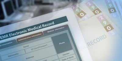 Photo of a patient’s electronic health record on an iPad.