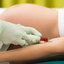 Blood test of a pregnant woman.