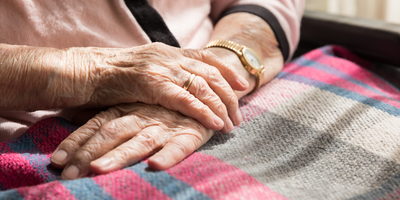 Elderly woman's hands