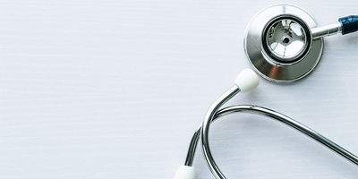 Stethoscope on Gray Background