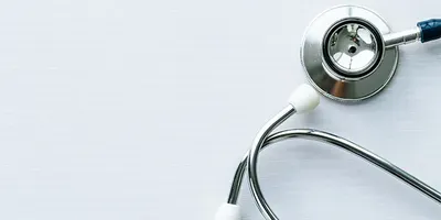 Stethoscope on Gray Background