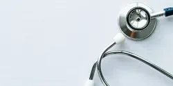 Stethoscope on Gray Background
