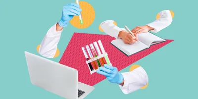 Lab equipment and notes illustrating CLIA regulations