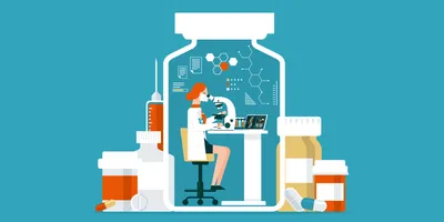 Researcher analyzing statin therapy information