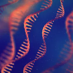 Visual representation of RNA strands used in genetic testing
