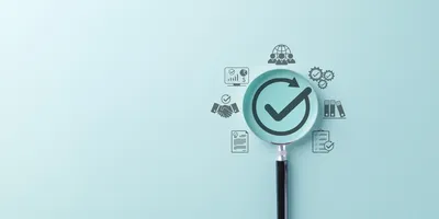 Magnifying glass emphasizing the approval process for the Galleri cancer detection test.