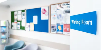 Waiting room for cervical cancer screening appointments