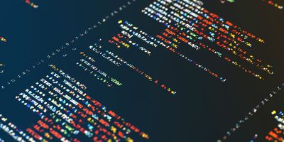 Pixelated code or algorithm.