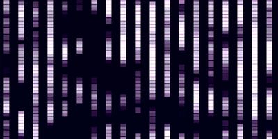 An abstract 3D illustration of bands of various DNA sequences and/or regions.