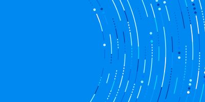 Abstract illustration of circular lines on a blue background representing data exchange.