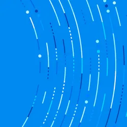 Abstract illustration of circular lines on a blue background representing data exchange.