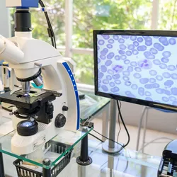  Lab microscope with a digital imaging system