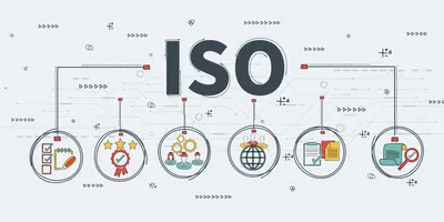 ISO standards shown in a schematic drawing design