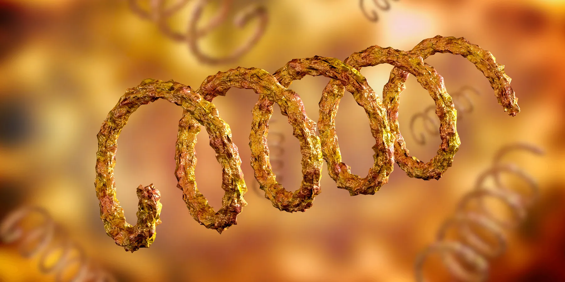 Image of a magnified spiral syphilis bacterium