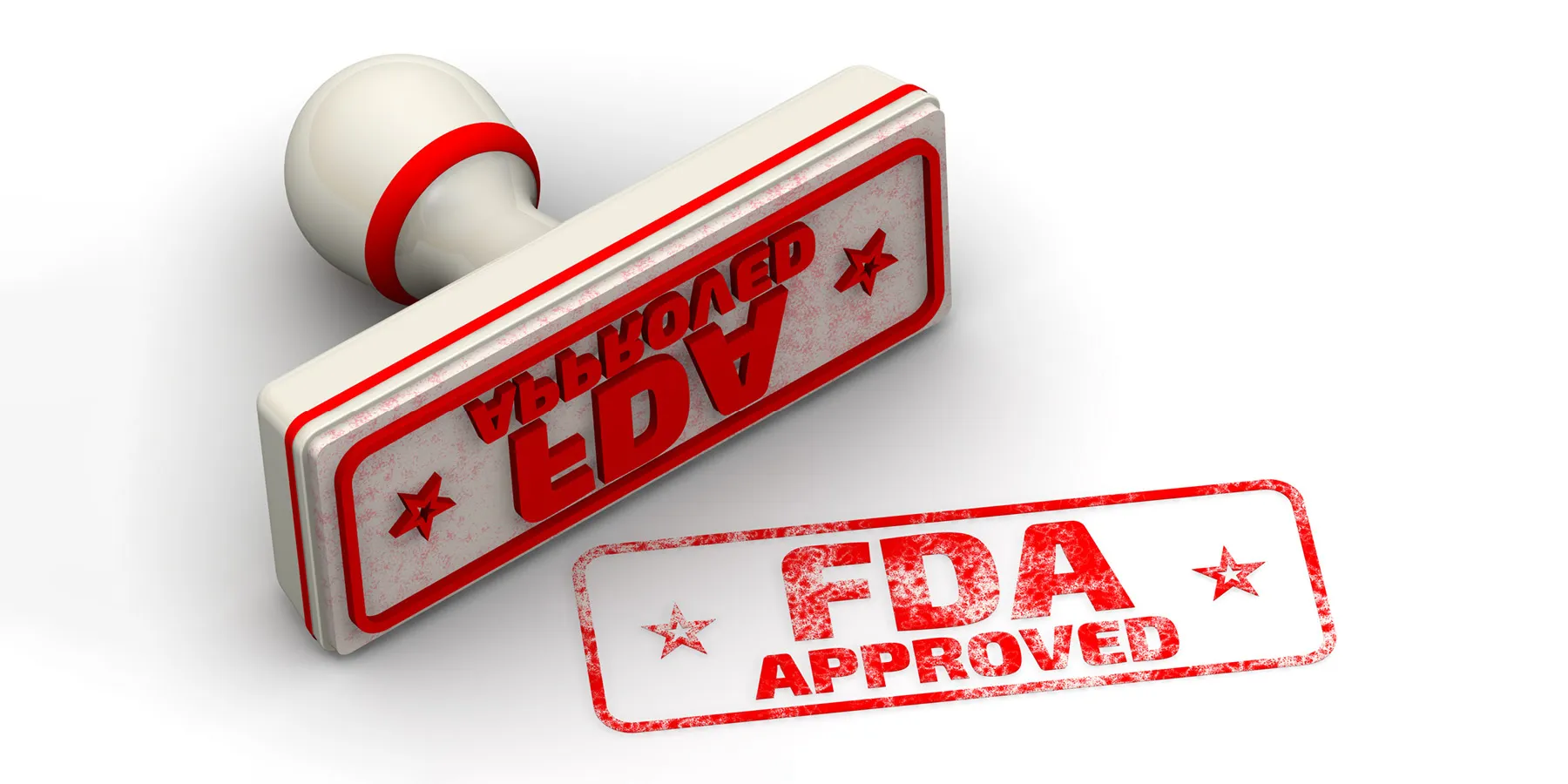 Rubber stamp stating FDA approved