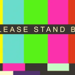 A TV screen advises viewers to “please stand by.” The Trump administration’s pause in federal health communications is being watched by clinical lab workers.